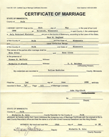 Marriage License