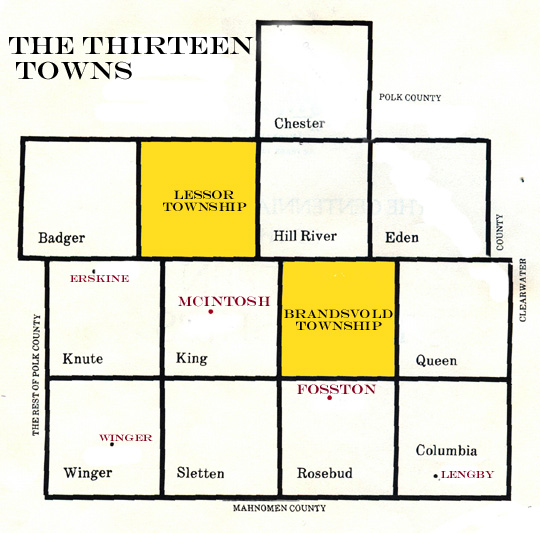 13 townships of eastern Polk County